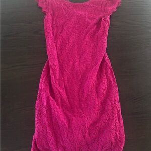 Elegant Pink Lace Dress